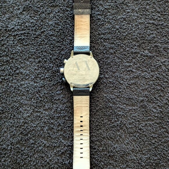 Armani Exchange Men's Quartz Watch with a Black Leather Band - AX1199 - Picture 3 of 8